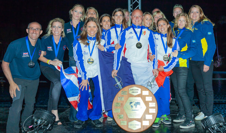 World 4-Way Female Champions and Silver &amp; Bronze Winners